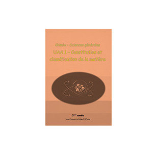 CSEC - Chimie 3ème année - SG - UAA 1 - Constitution et classification de la matière